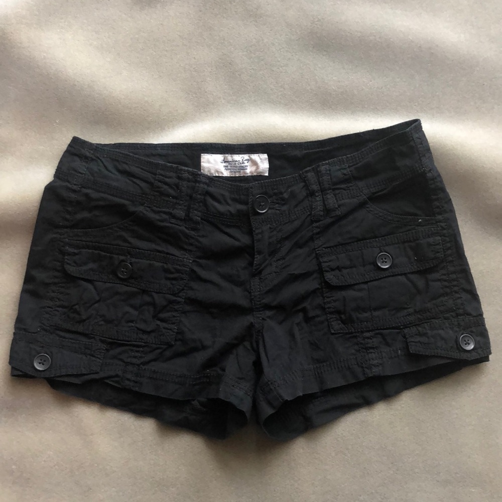Black cargo shorts